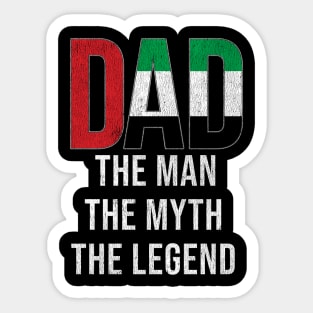UAE Emirati Dad The Man The Myth The Legend - Gift for UAE Emirati Dad With Roots From UAE Emirati Sticker